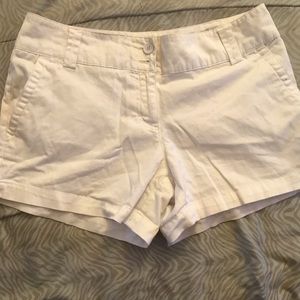 White summer shorts